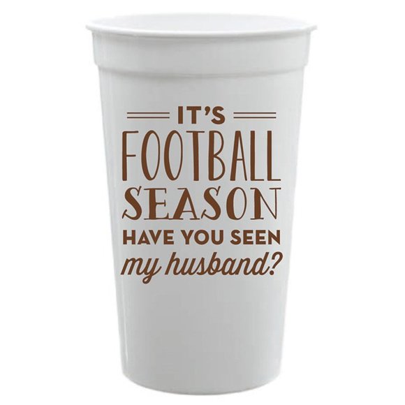 It's Football Season Plastic Drinking Cups - Picture 1 of 1